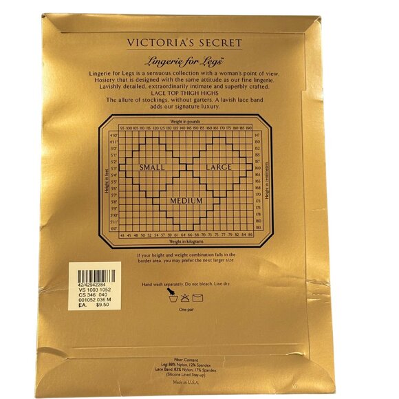 Victoria's Secret Herald Red Lace Top Thigh Highs Medium New Vintage - Picture 3 of 3